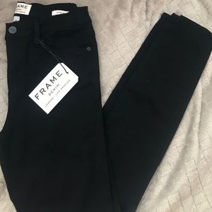 Frame Le High Skinny Black Denim Jeans